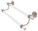 Clearview 36" Double Towel Bar with Groovy Accents, Antique Pewter
