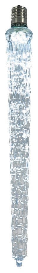 9" Commercial Cool White Dripping Falling LED Icicle Christmas Light Bulb