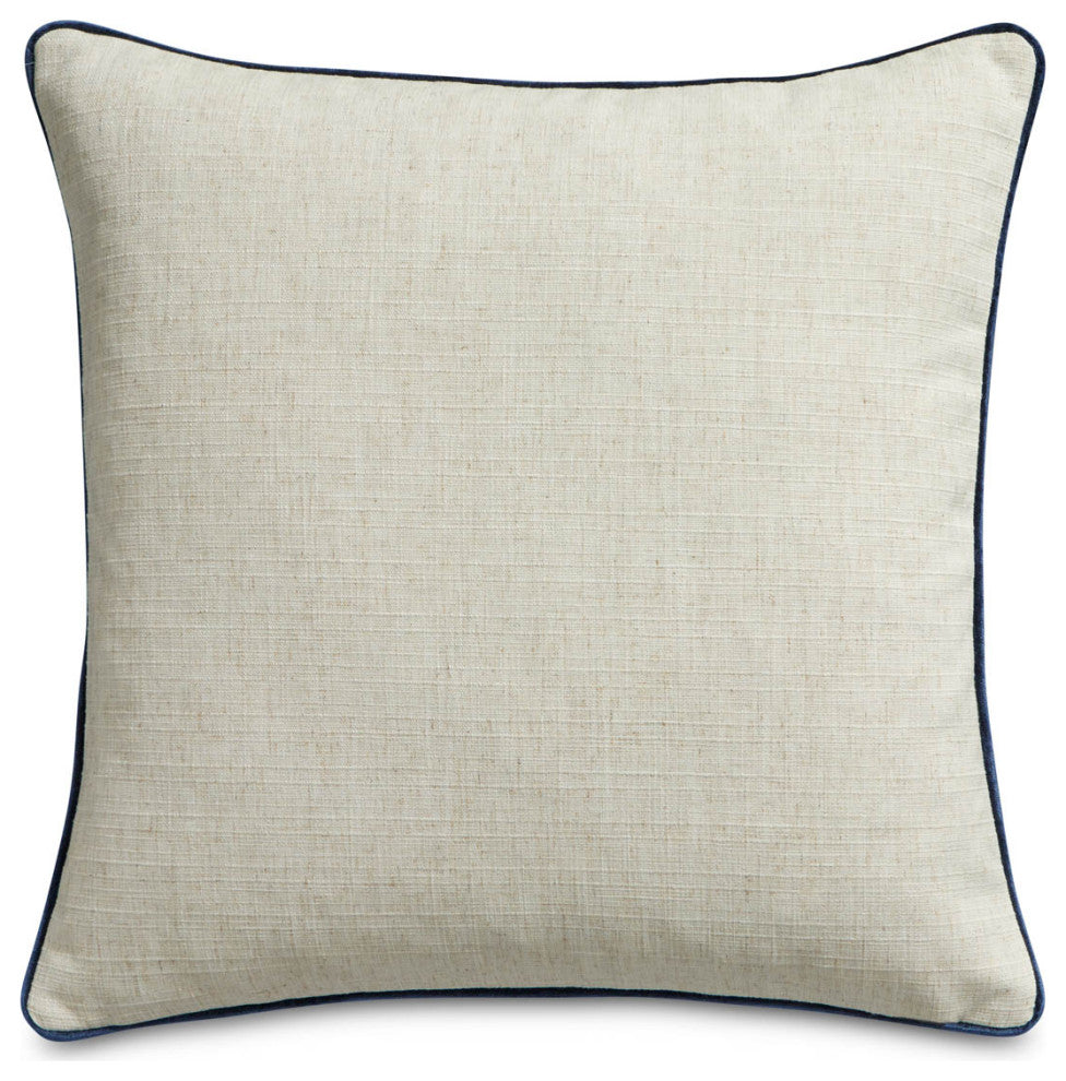 Blue My Mind Antigua 21" Square Pillow, Set of 2, Navy