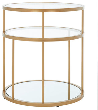 Safavieh Layta 3 Shelf Accent Table, Gold/Clear
