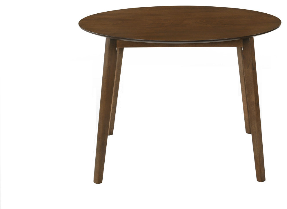Modrest Castillo Modern Walnut Round Dining Table