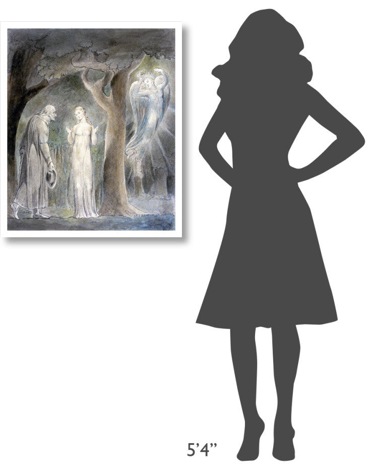 "Comus, Disguised as Rustic, Addresses the Lady in the Wood" Paper Art, 27"x32"