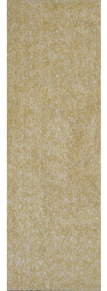 KAS Bliss 1586 Yellow Heather Shag Area Rug, 2'3" x 7'6" Runner
