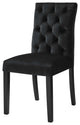 Side Dining Chair, Set of 2, Black, Velvet, Modern, Cafe Bistro Hospitality