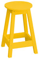 Poly Lumber Bar Stool, Lemon Yellow, Dining Height, Round