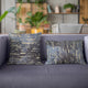 Plutus Indigo Rivulet Blue Solid Luxury Outdoor/Indoor Throw Pillow, Double Sided  22" X 22"