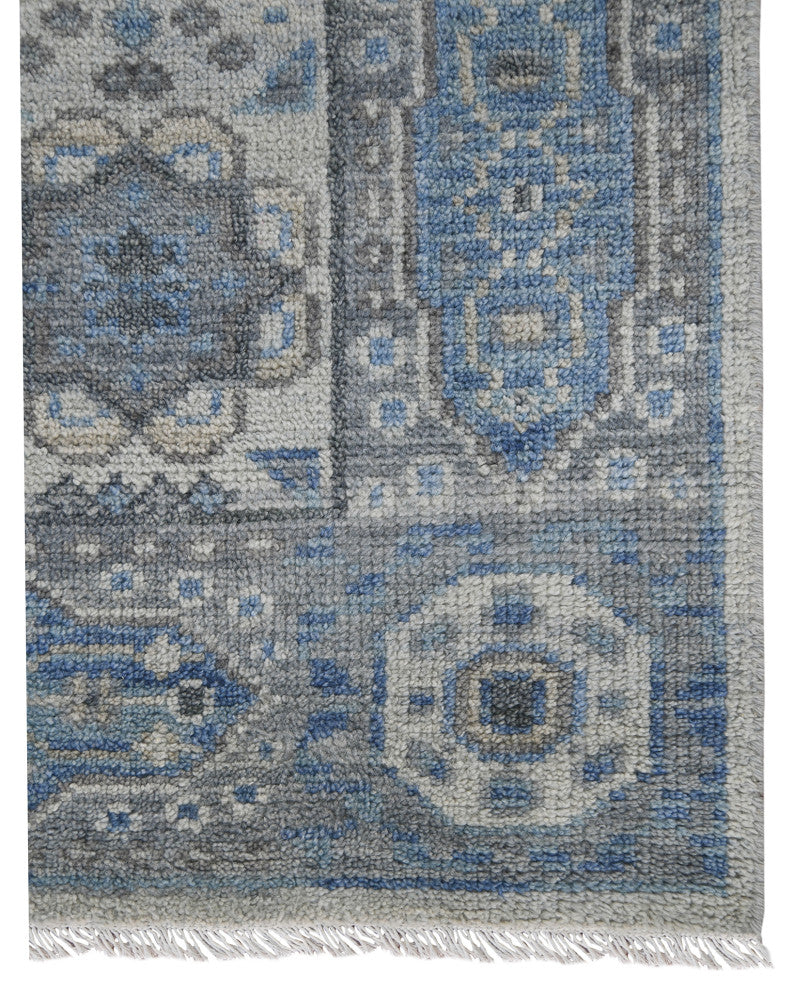 Divine Toluca Area Rug, Blue, 9' x 12', Bordered