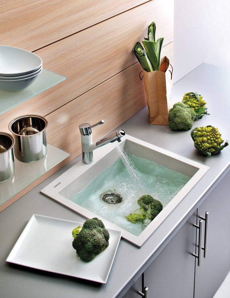 Ruvati RVG1016WH epiGranite Granite Composite Kitchen Sink - Arctic White