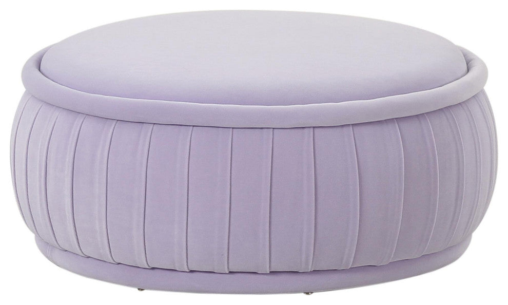 Rylee Lavender Velvet Ottoman