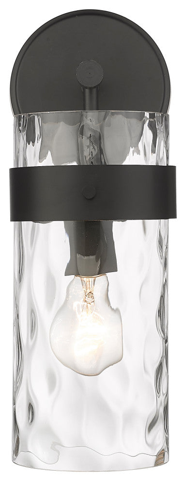 Zlite 3035-1SS-MB 1-Light Wall Sconce, Clear