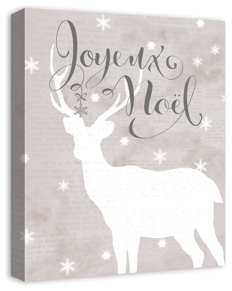 Joyeaux Noel Canvas Wall Art, 16"x20"