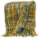 Boho Yellow and Gray Basketweave Throw Blanket