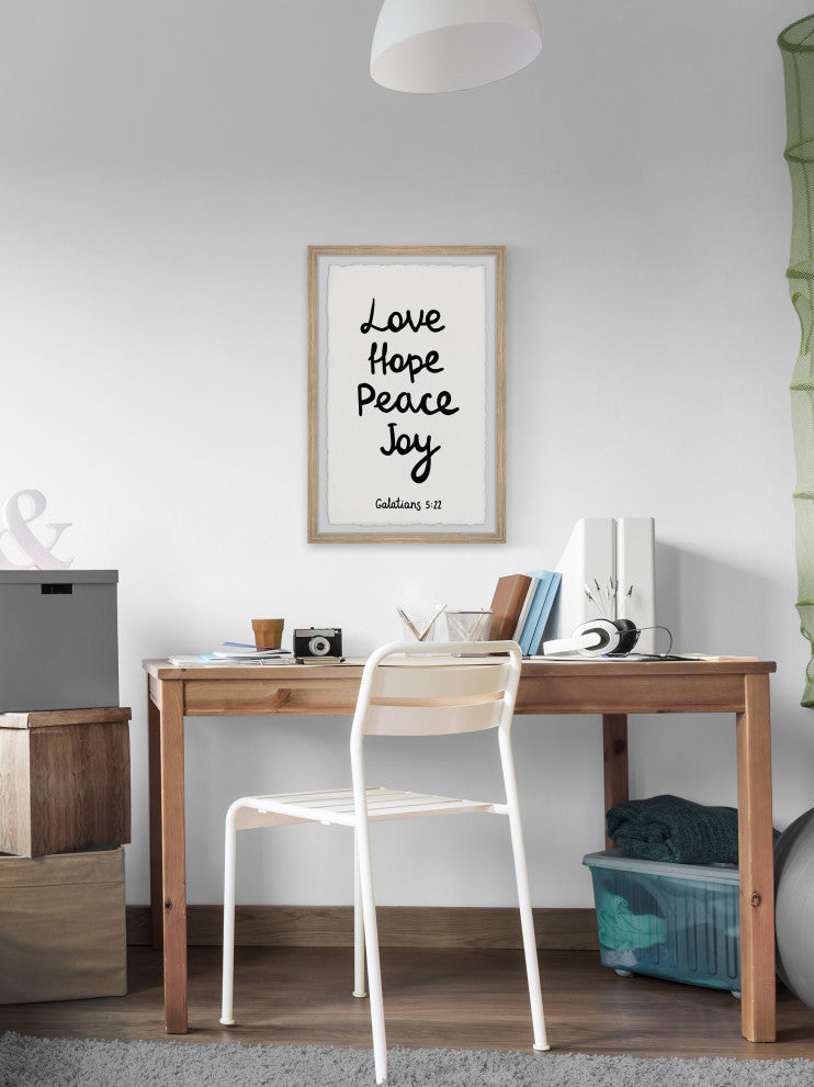"Peace and Joy" Framed Painting Print, 8x12