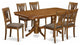 Atlin Designs 7-piece Dining Set with Linen Seat in Saddle Brown