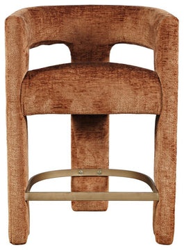 Gwen Modern Luxury Jacquard Fabric Upholstered Sculpture Counter Stool