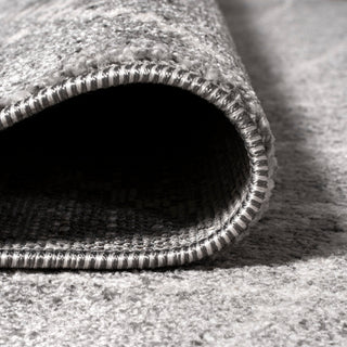 Asilah Moroccan Modern Diamond Runner Rug, Gray, 5'x8'