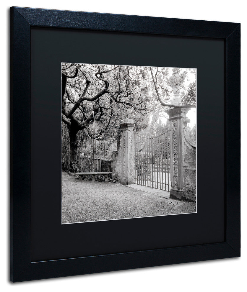Alan Blaustein 'Firenze I' Art, Black Frame, Black Mat, 16x16