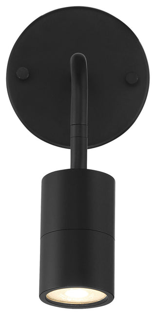 Cafe 1 Light LED Wall Or Ceiling Spotlight, Matte Black