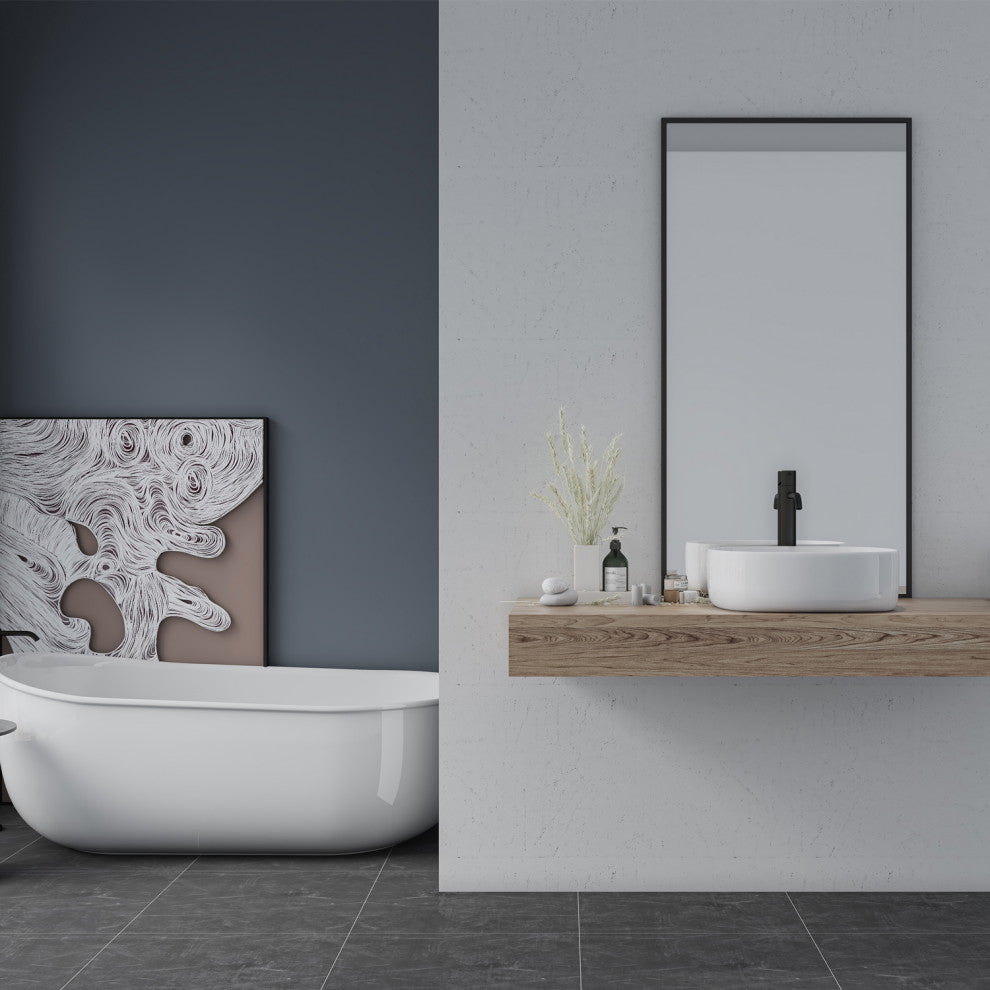 16x16" Square White Finish Ceramic Bathroom Vessel Sink