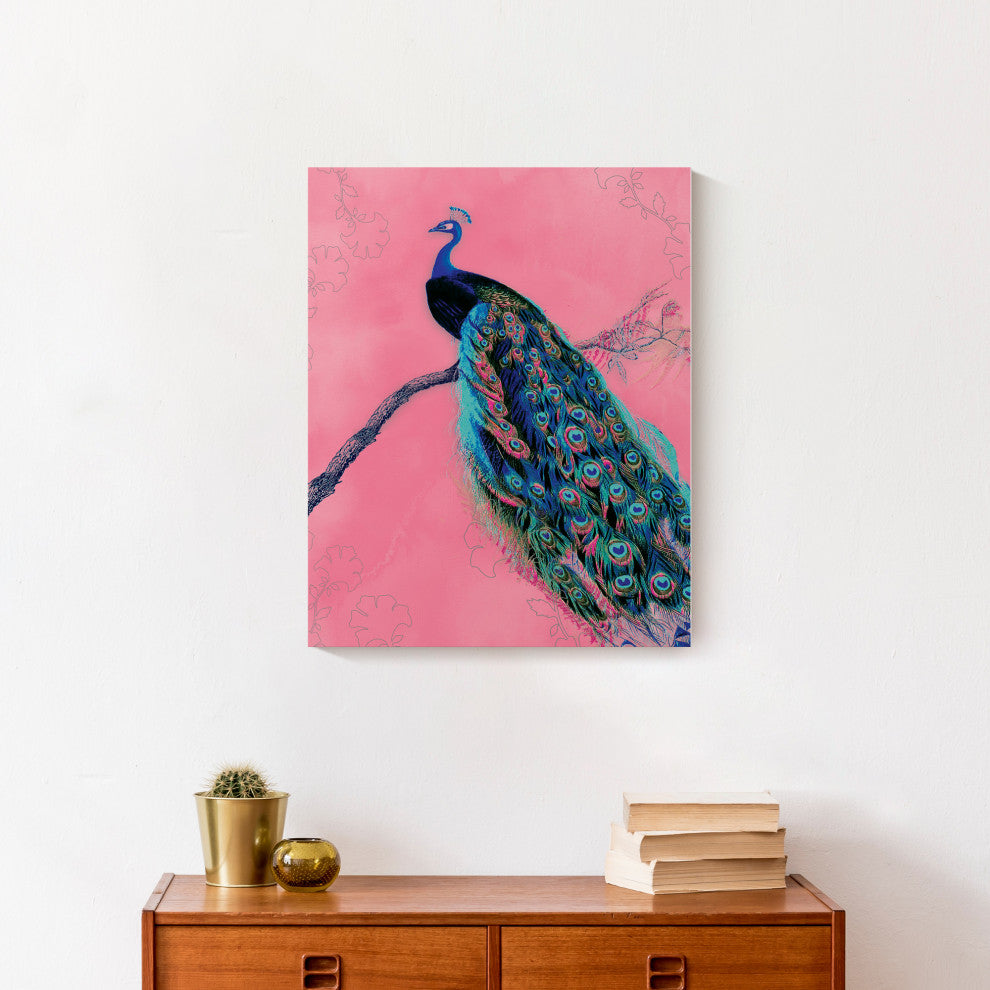 Regal Peacock 16x20 Canvas Wall Art