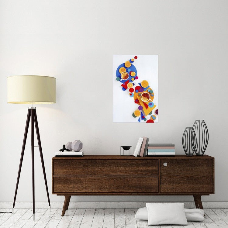 "Suprematic Tea Party" Stretched Canvas Giclee by Dina Belenko, 24x36"