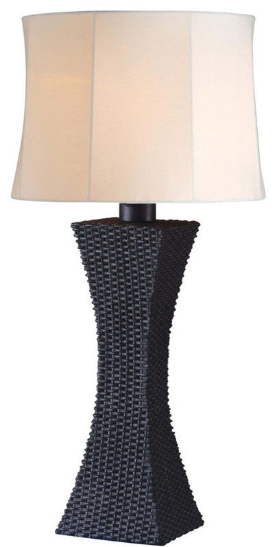 Kenroy 32204BRZ 1-Light Outdoor Table Lamp, Weaver