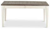 Cayla Table Dark Oak and White