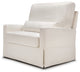 Crawford Pillowback Chair and a Half Comfort Swivel Glider, Performance Cream Eco-Weave