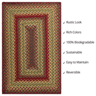 Homespice Decor Cider Barn Jute Braided Rug 20"x30" Rectangular