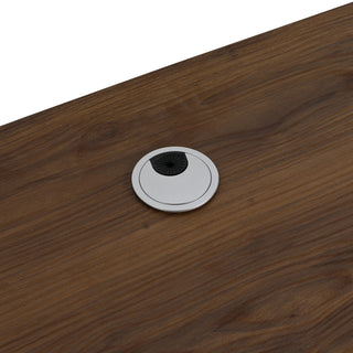 Single Vanity, Brown Walnut Finish With Solid Surface Resin White Sink, 24"