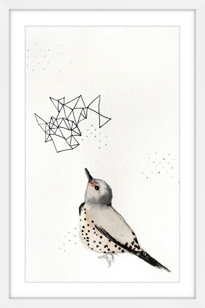 Marmont Hill, "Northern Flicker" by Christine Lindstrom Framed Painting, 16x24
