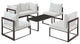 Brown White Fortuna 6-Piece Outdoor Patio Sectional Sofa Set