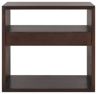 Safavieh Munson 2 Shelf 1 Drawer Console Table, Dark Oak