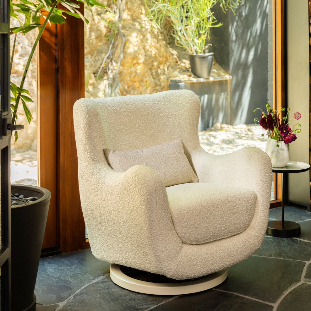 Solstice Swivel Glider, Ivory Boucle