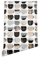 Deny Designs Elisabeth Fredriksson Pretty Coffee Cup Wallpaper, White, 2'x4'