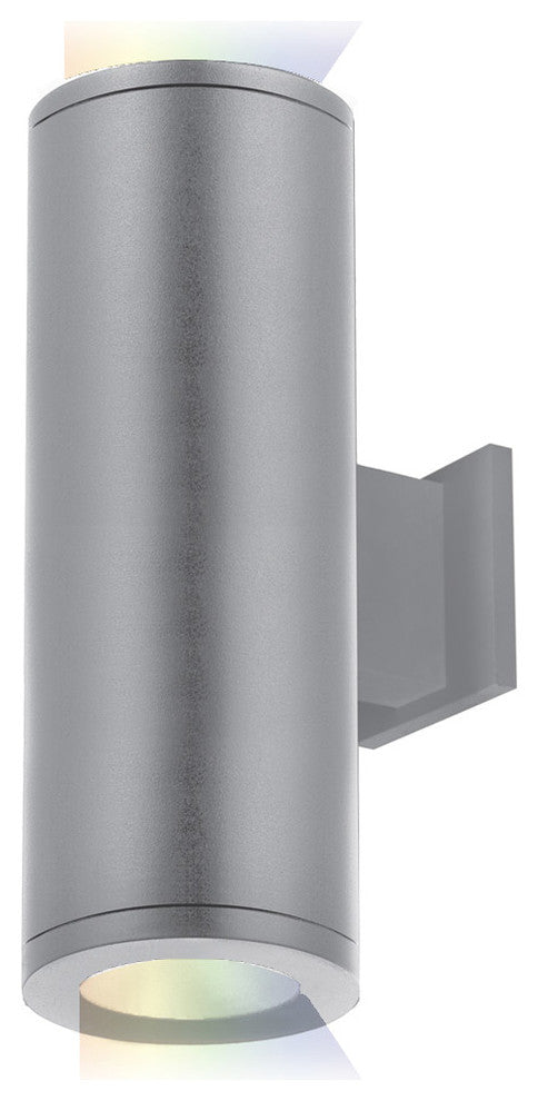 Tube Architectural 5" LED Color Changing Wall-Light Straight Narrow, Graphite