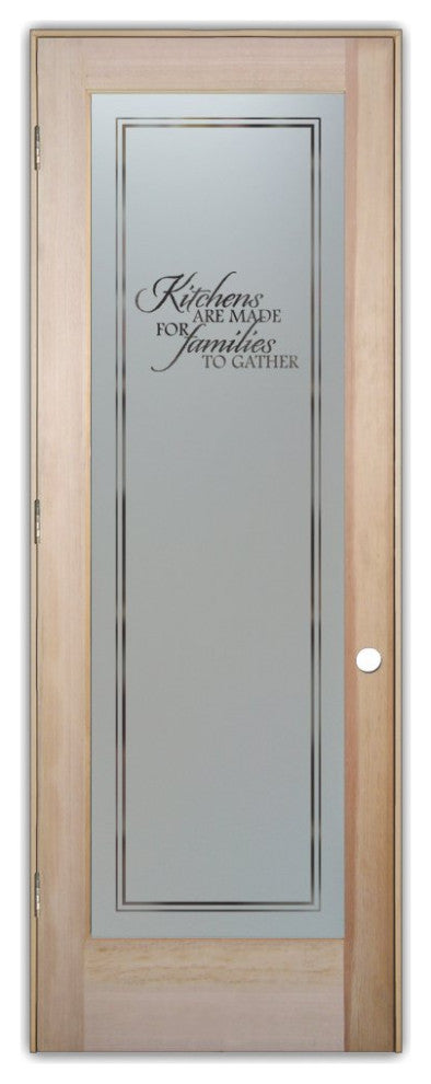 Pantry Door - Family Kitchen - Douglas Fir (stain grade) - 30" x 80" - Knob...