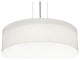 Anton 15'' Pendant, Satin Nickel, Linen White Shade
