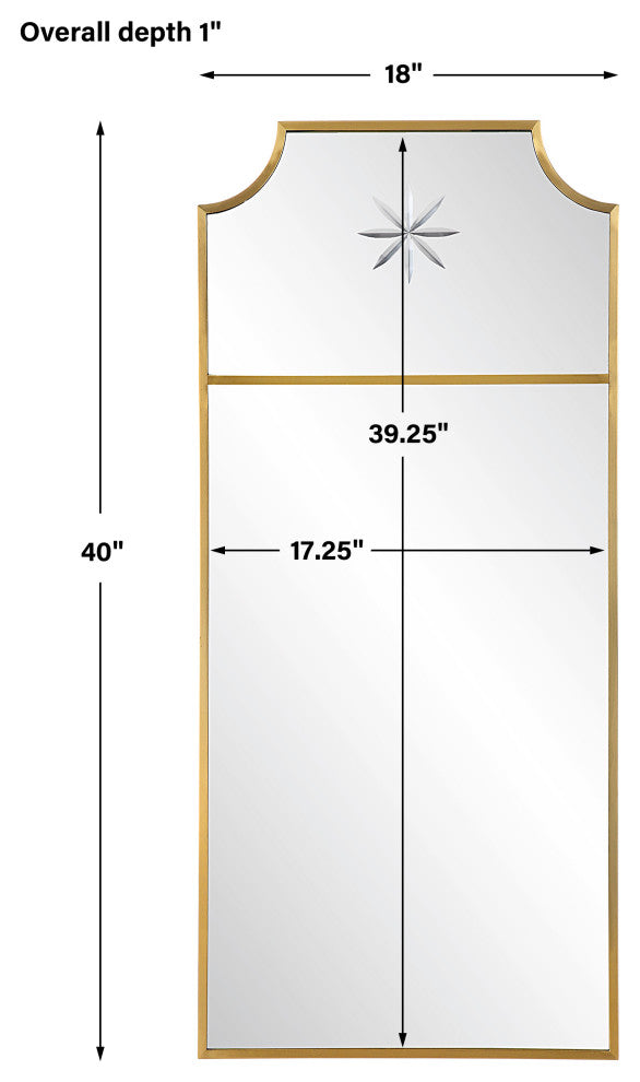 Uttermost Caddington Tall Brass Mirror