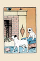 Snip and Snap by the Fireplace- Canvas Poster 20" x 30"