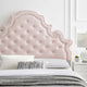 Diana Tufted Performance Velvet Twin Headboard Pink