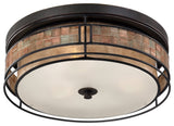 Laguna 3-Light Flush Mount, Renaissance Copper