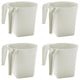 YBM Home Square Plastic Wash Cup, long-lasting, White, 4