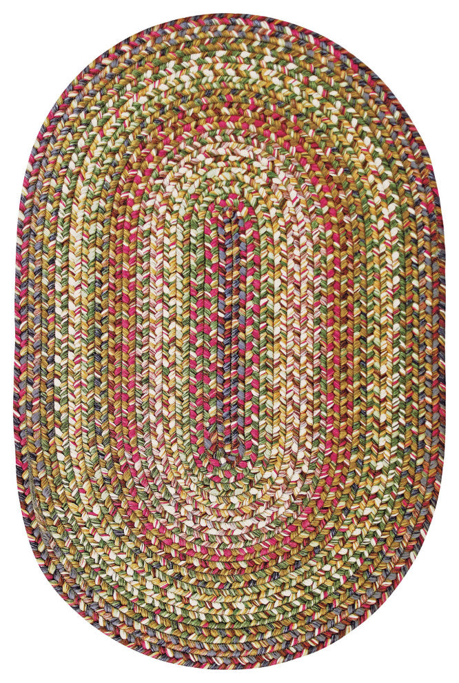 Homespice Decor Rainforest Indoor/Outdoor Braided Rug 27"x45" Oval