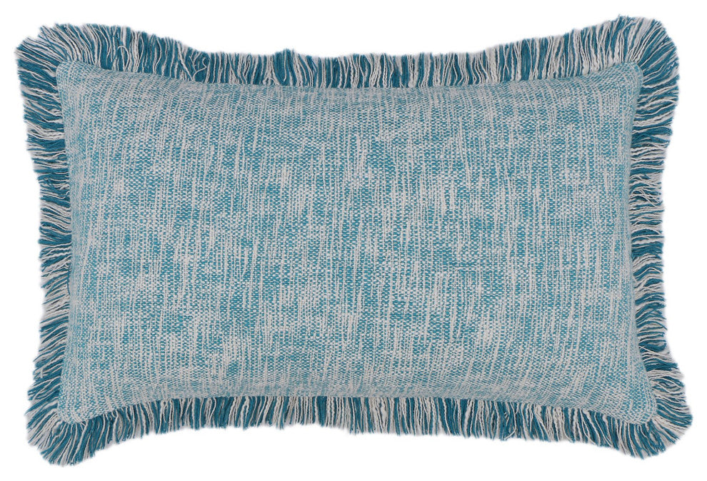 Denim Hand-Woven Idlewild Throw Pillow, 16" x 26"