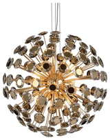 Pendant 18-Light Round Crystal Chandelier - Gold