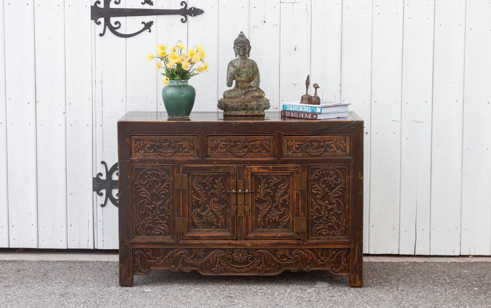 Finely Carved Chinese Carved Buffet