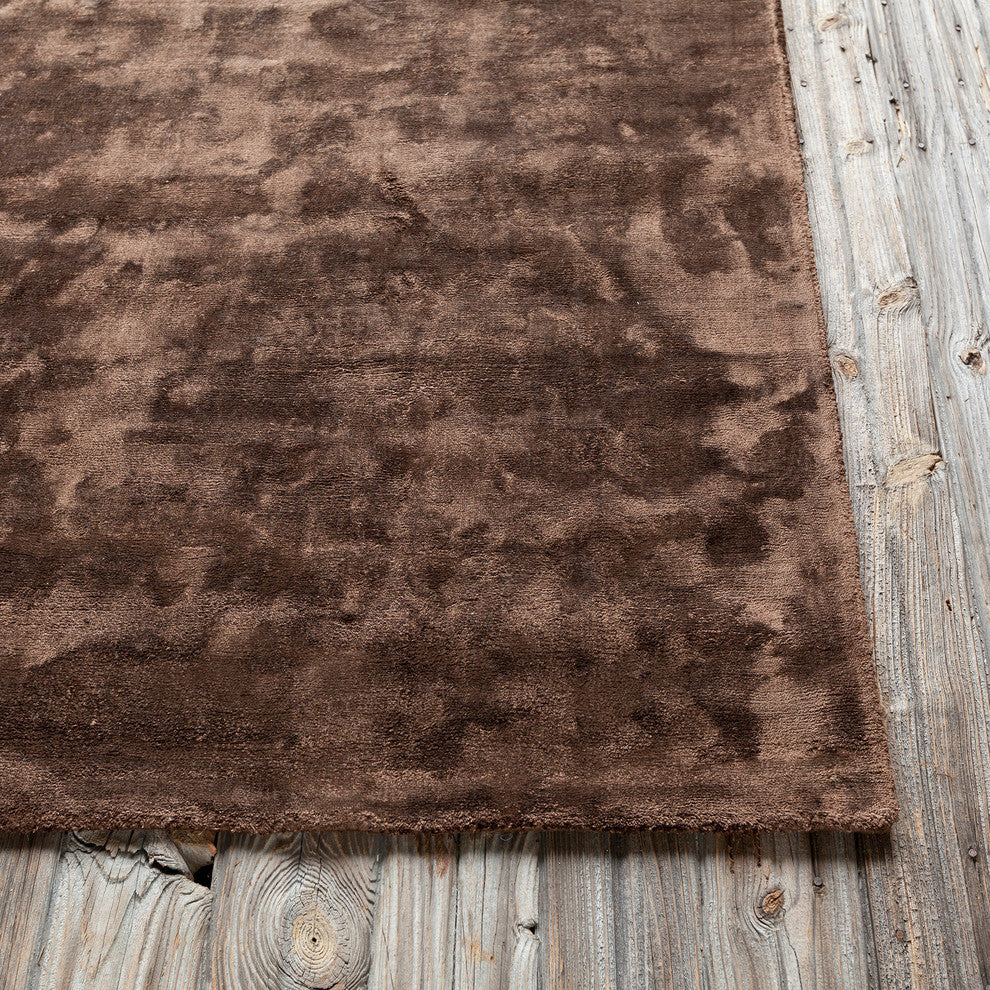Gloria Contemporary Area Rug, Brown, 7''9" Round