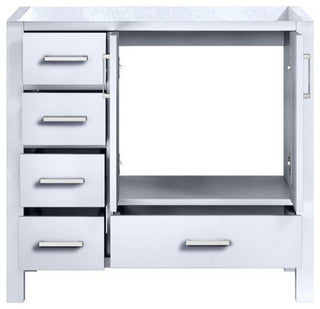 Jacques White Modern 36" Vanity Cabinet Only - Right Version