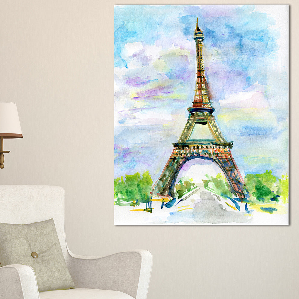 "Eiffel Tower against Blue Sky" Canvas Print, 30"x40"